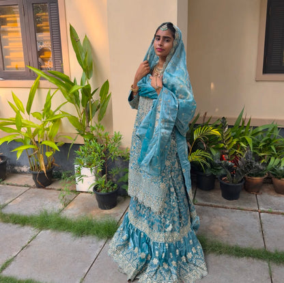 Pakistani dress blue