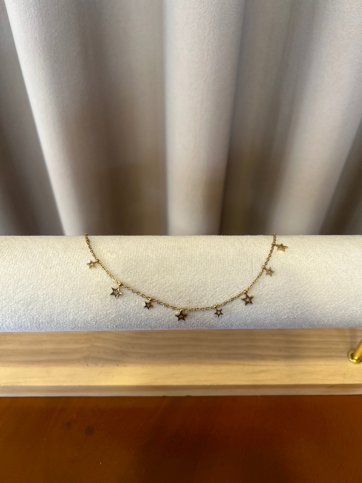 Star charm anklet pair
