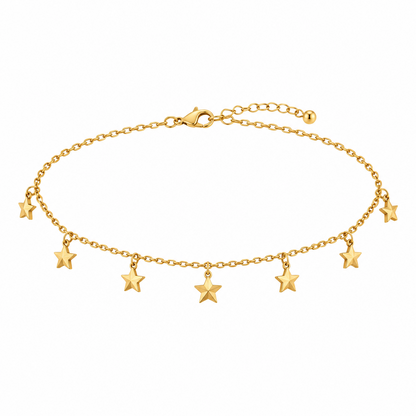Star charm anklet pair