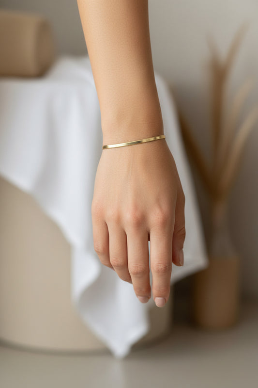 snake chain bracelet (gold)