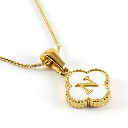 Alphabet clover necklace