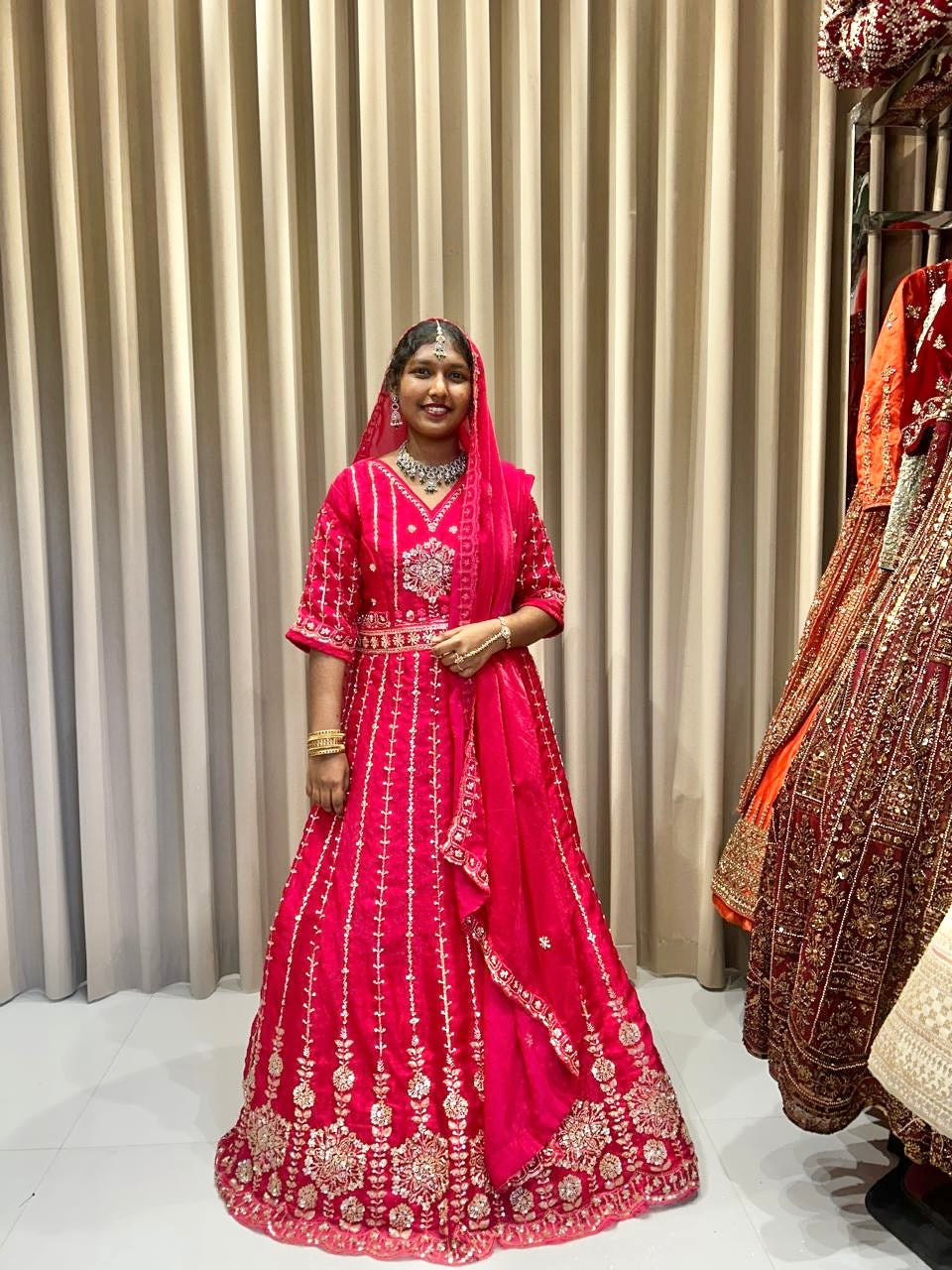 Party wear gown Red