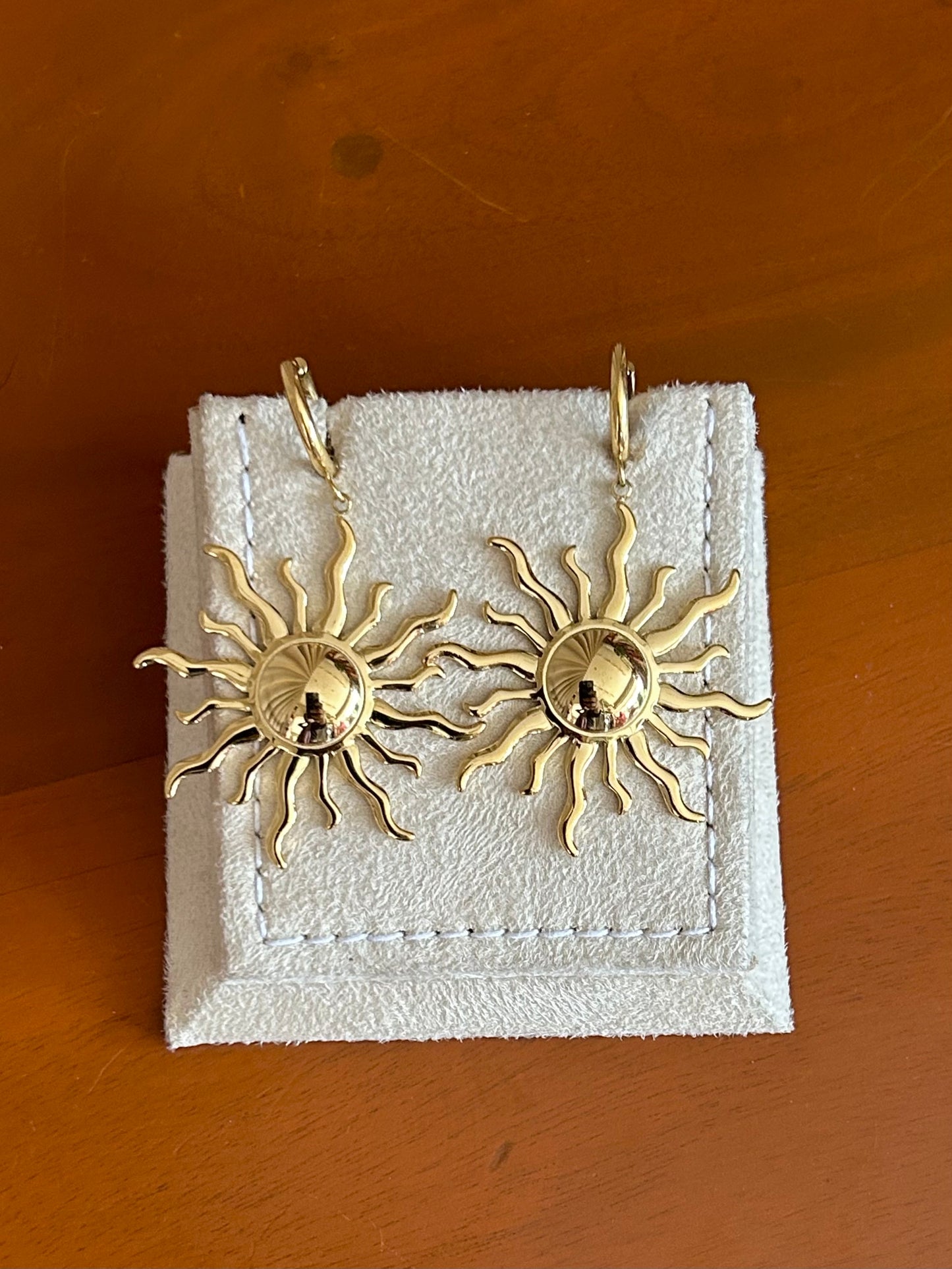 Solar Flare Gold Hoop Earrings
