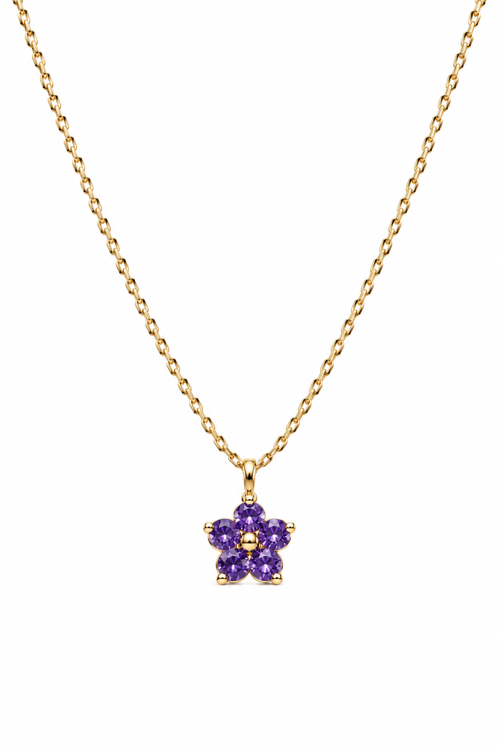 Purple flower necklace