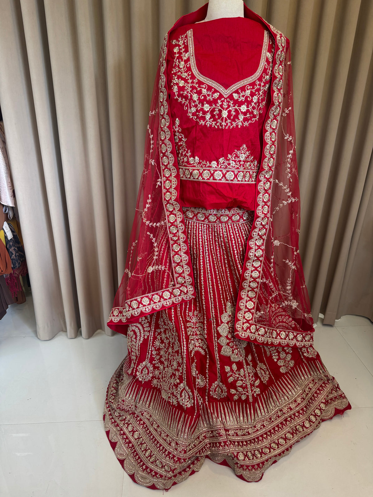 Red Sabyesachi Lehanga Rent