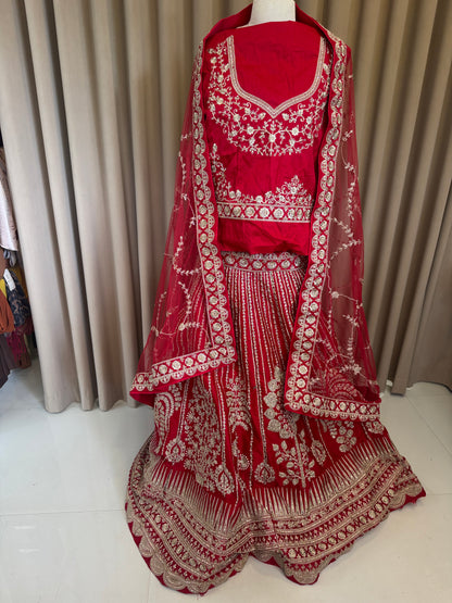 Red Sabyesachi Lehanga Rent