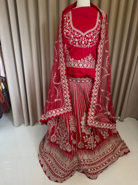 Red Sabyesachi Lehanga Rent
