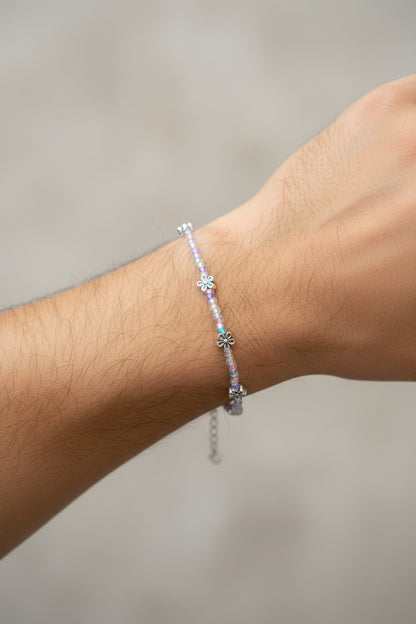 Pastel Daisy Charm Bracelet