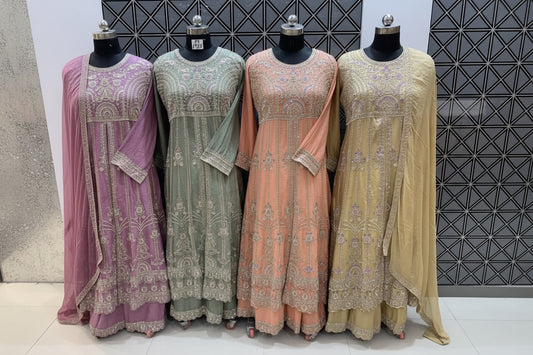 Partywear dress dark pink