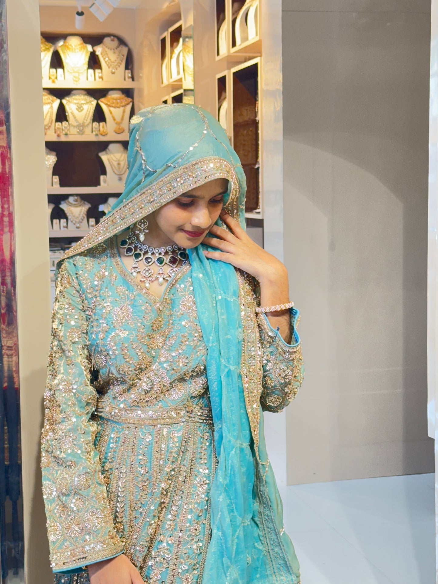Noor e Feroza Designer Hand Crafted Gown