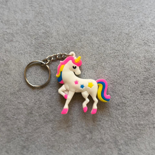 Rainbow Unicorn Keychain