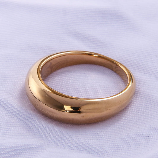 Simple Style Geometric Titanium Steel Plating Unisex Rings