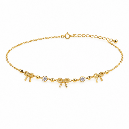Bow anklet pair