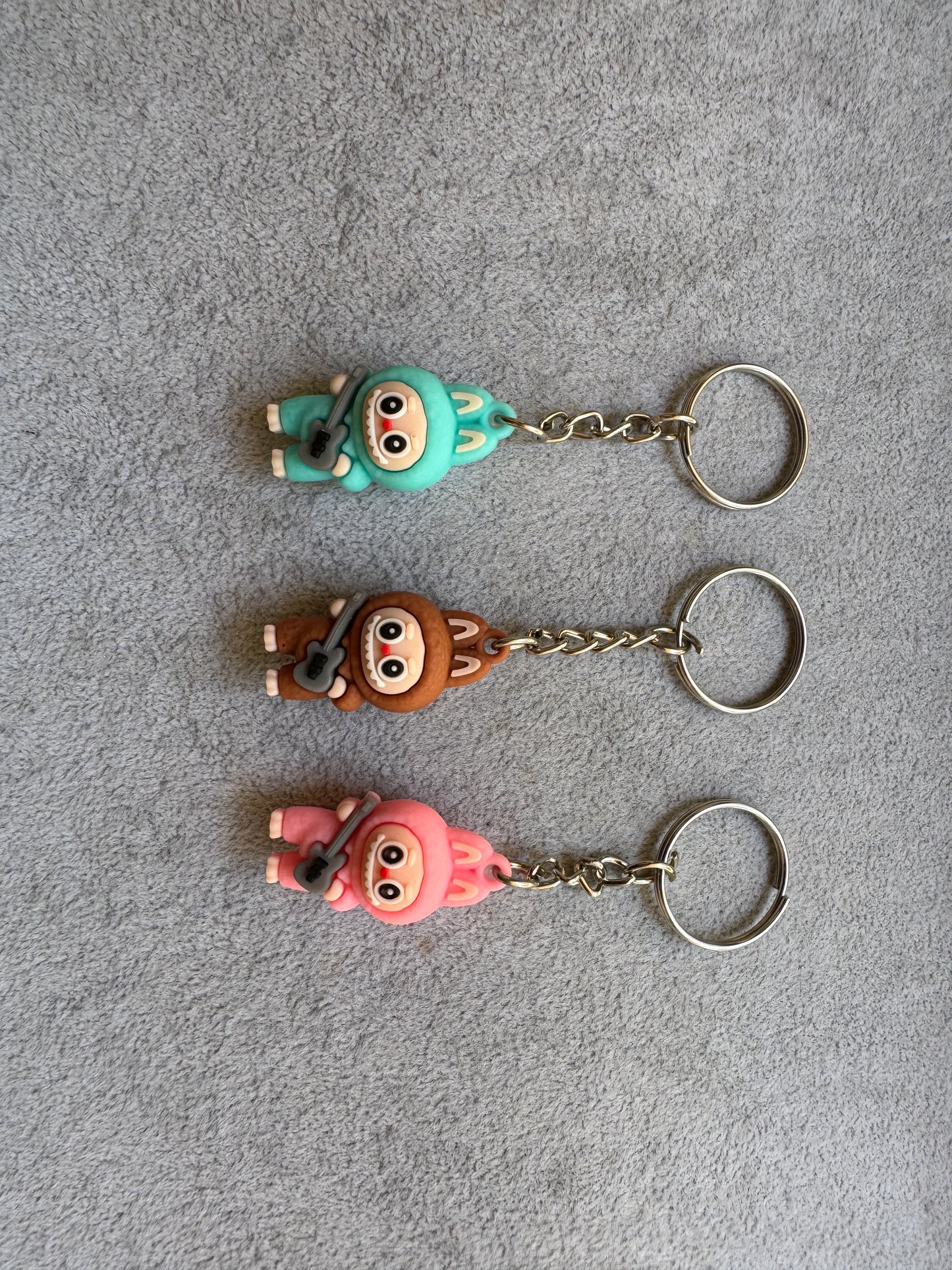 Labubu with gitar keychain