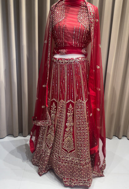 Red Net Gown