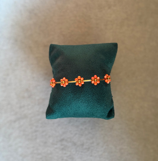 Adjustable Garden Whimsy Cuff Orange