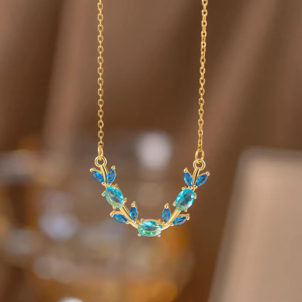 tulip necklace blue