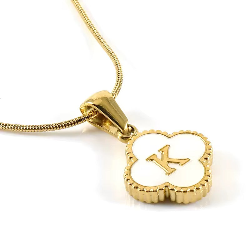 Alphabet clover necklace