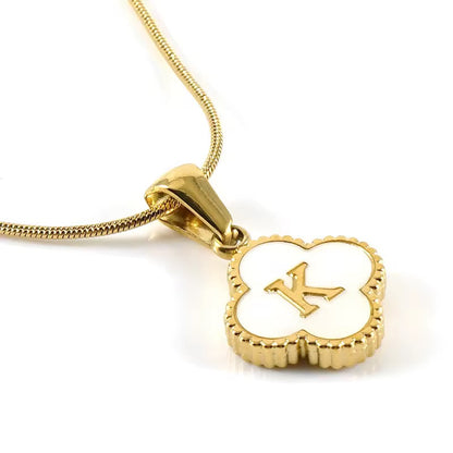 Alphabet clover necklace