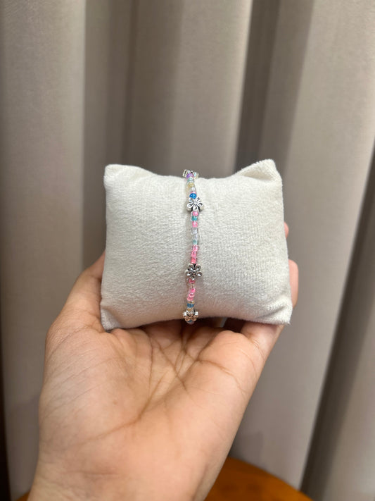 Pastel Daisy Charm Bracelet