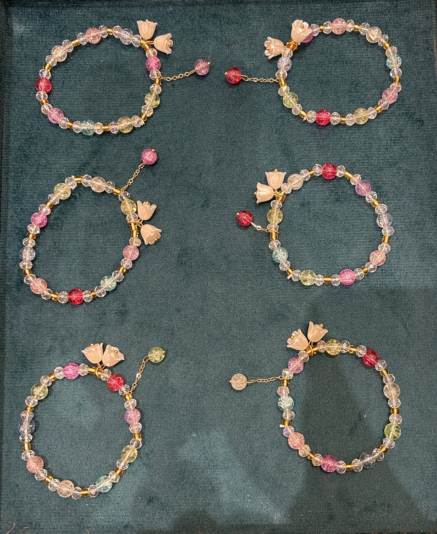 Rainbow charm bracelet