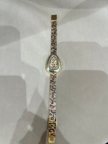 Animal print watch