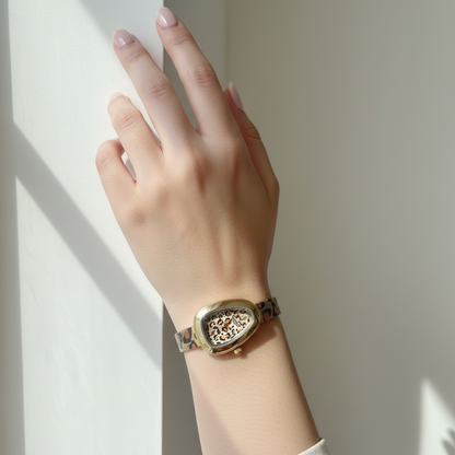 Animal print watch