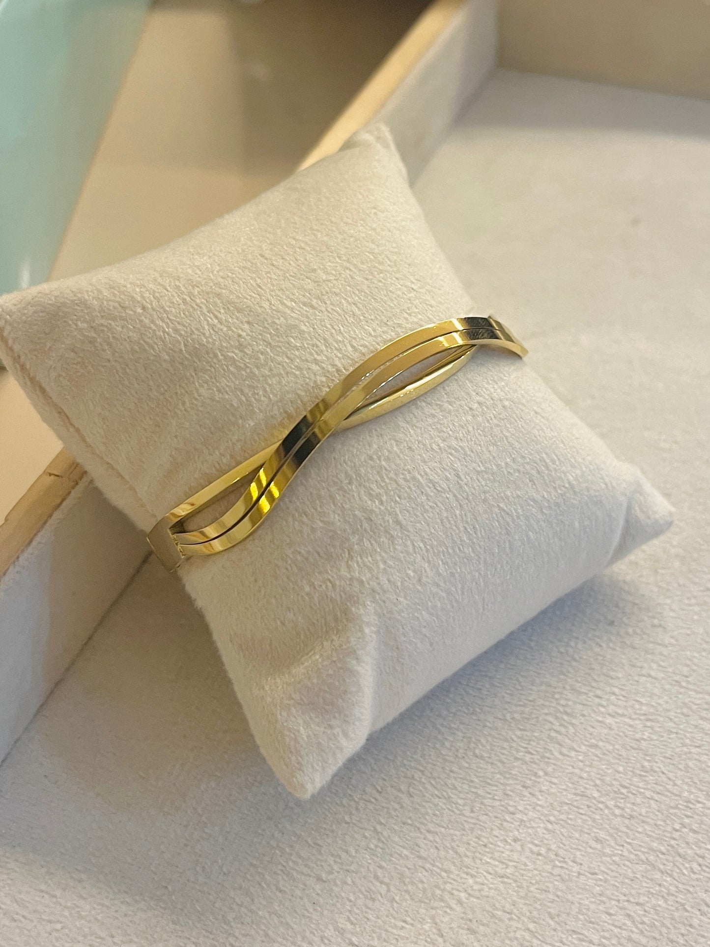Kyra Gold Bangle Adult size