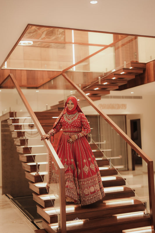 Complete handwork Red Lehanga