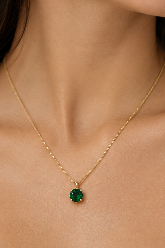 Green stone necklace