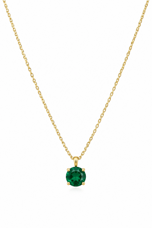 Green stone necklace