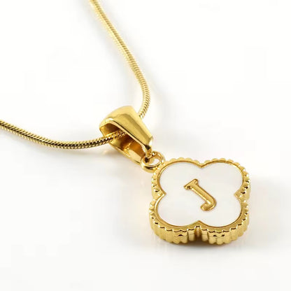 Alphabet clover necklace