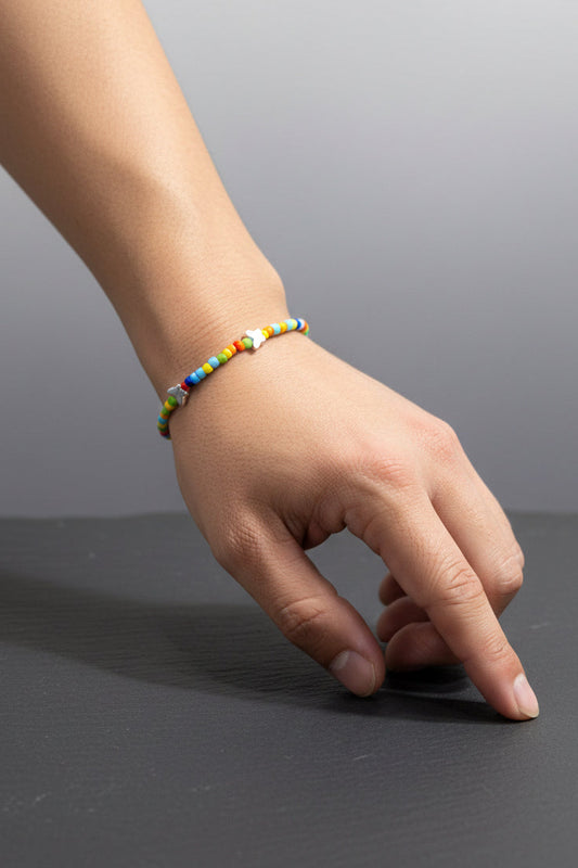 Rainbow beads bracelet