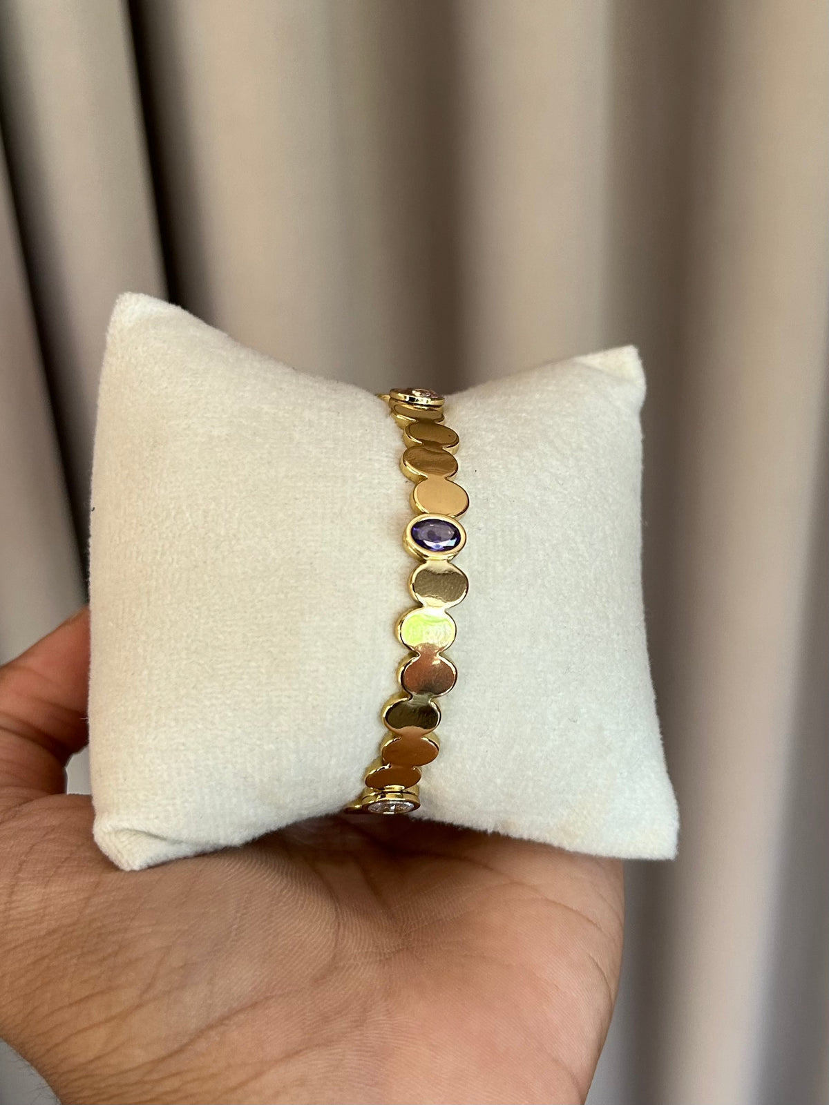 Oval stone Bangle