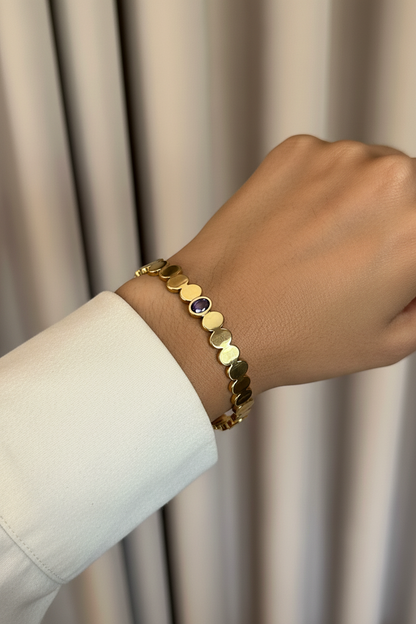 Oval stone Bangle