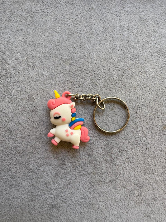 Dreamy Unicorn Keychain in Pink & White