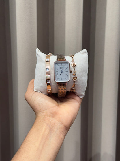 Rose gold stack