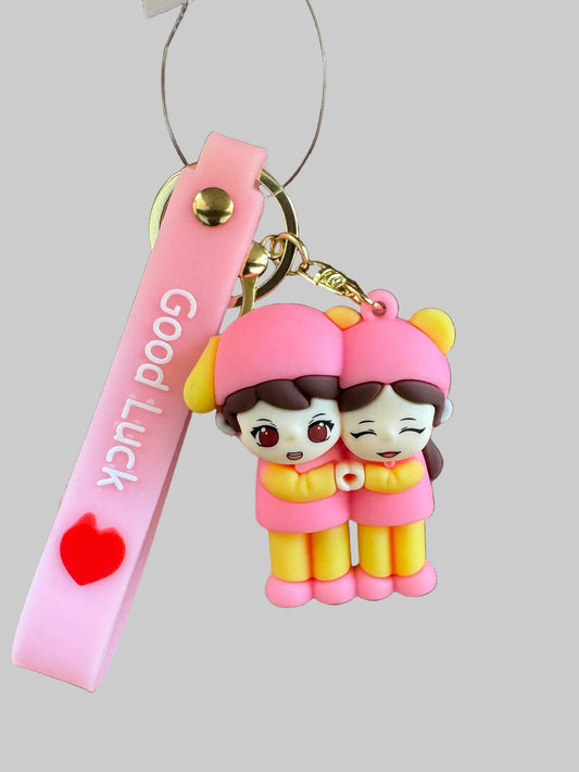 Hugging couple keychain bagcharms