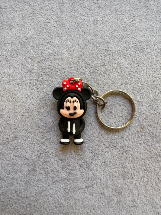 Polka Dot Minnie Mouse Keychain