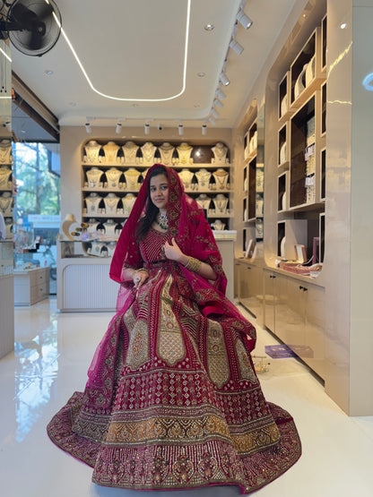 Raw silk Lahenga