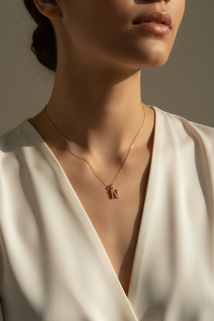 N letter pendant