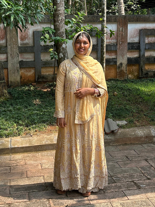 Partywear dress yellow