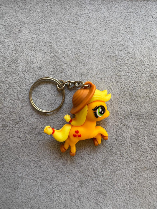 Sunshine Pony Keychain in Orange & Yellow