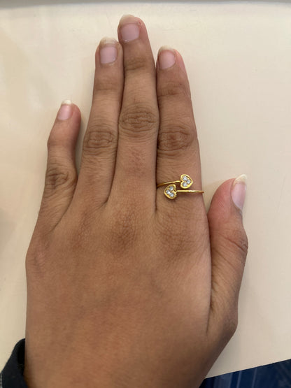 Double heart ring