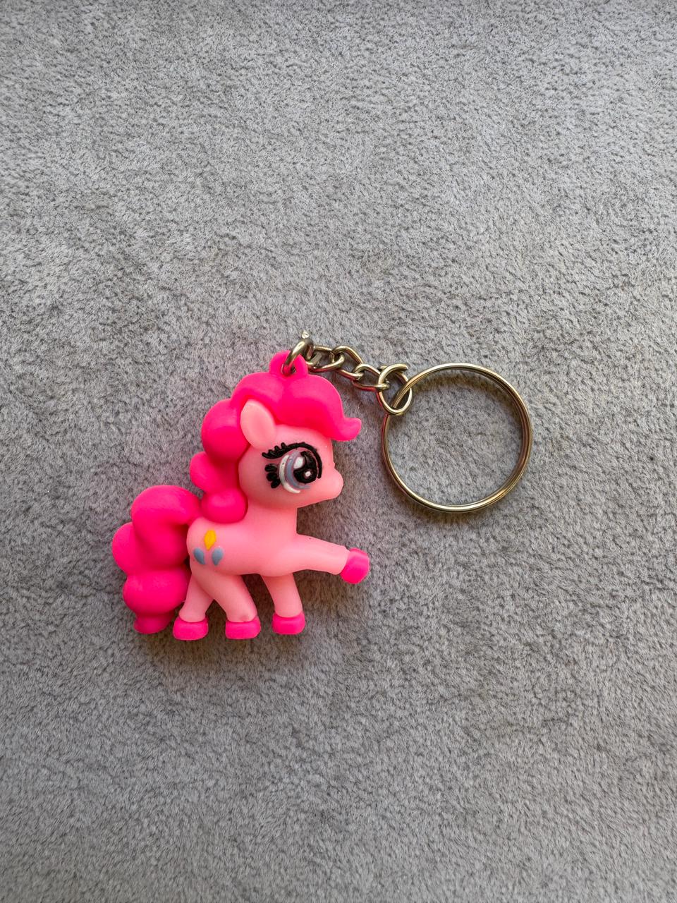 Bubblegum Pony Keychain in Hot Pink