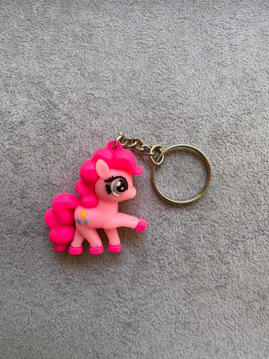 Bubblegum Pony Keychain in Hot Pink