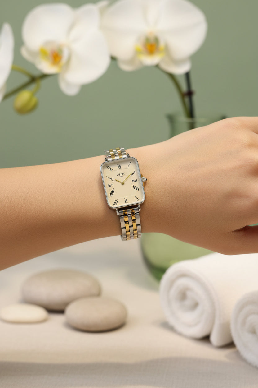 Felix two-tone watch