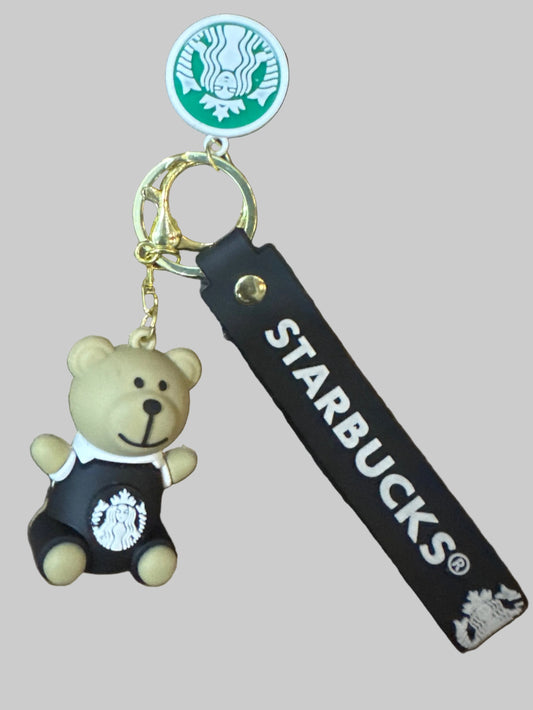Teddy starbucks keychain bagcharms