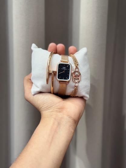 Rose gold stack