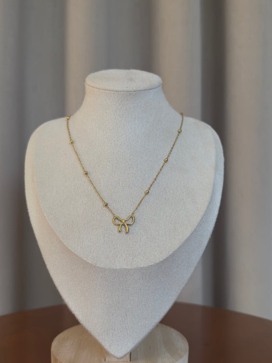 Golden Bow Necklace